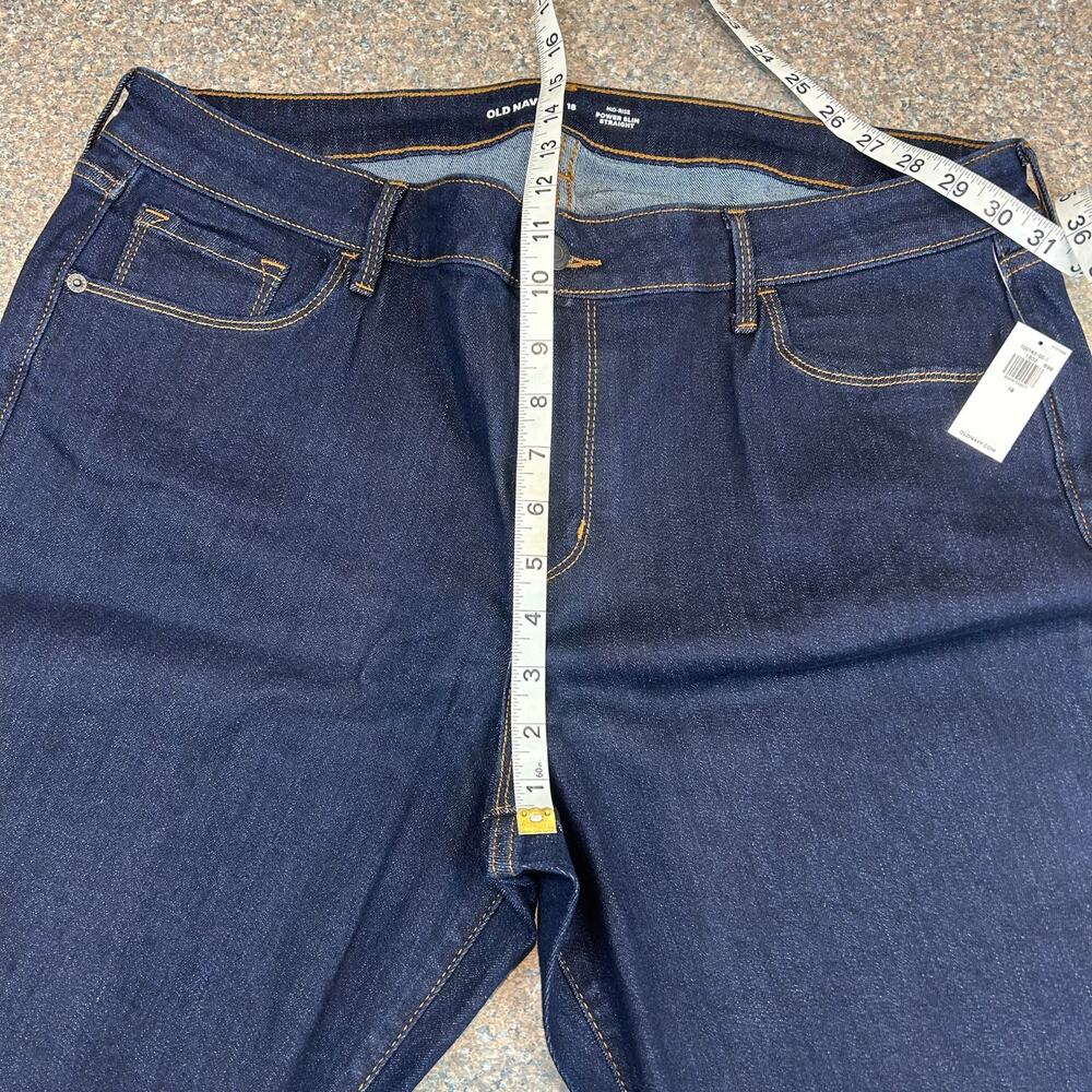 Old Navy Mid-Rise Power Slim Straight Jeans Size 18 NEW - Picture 5 of 5